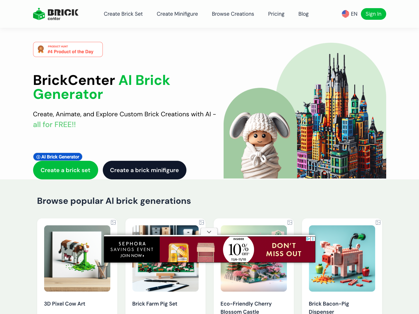 BrickCenter AI Brick Generator screenshot
