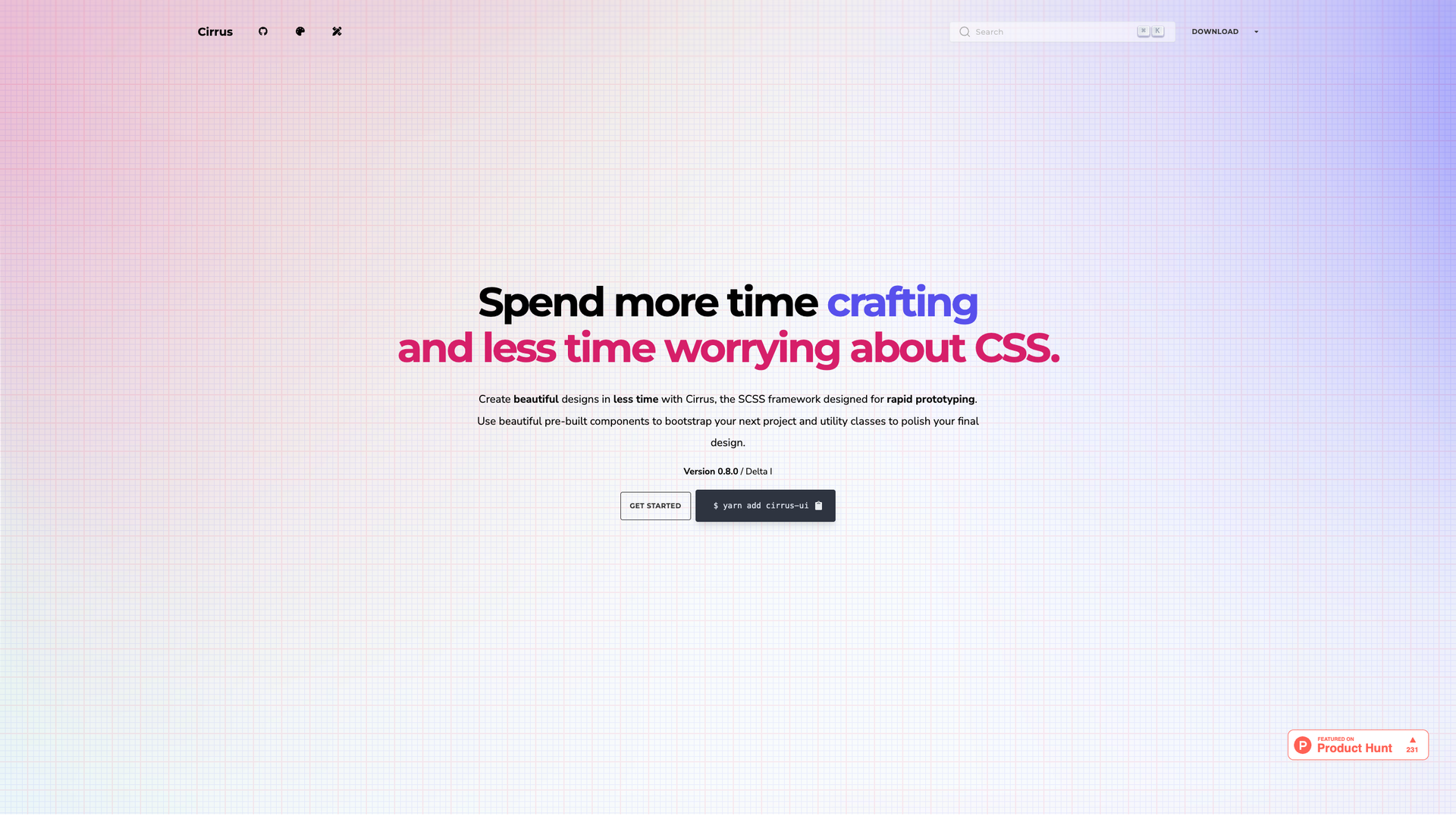 Cirrus CSS screenshot