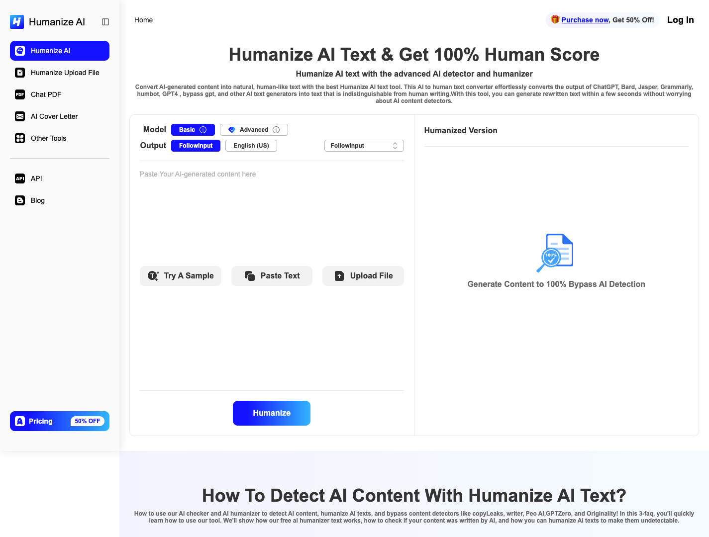 Humanize AI screenshot
