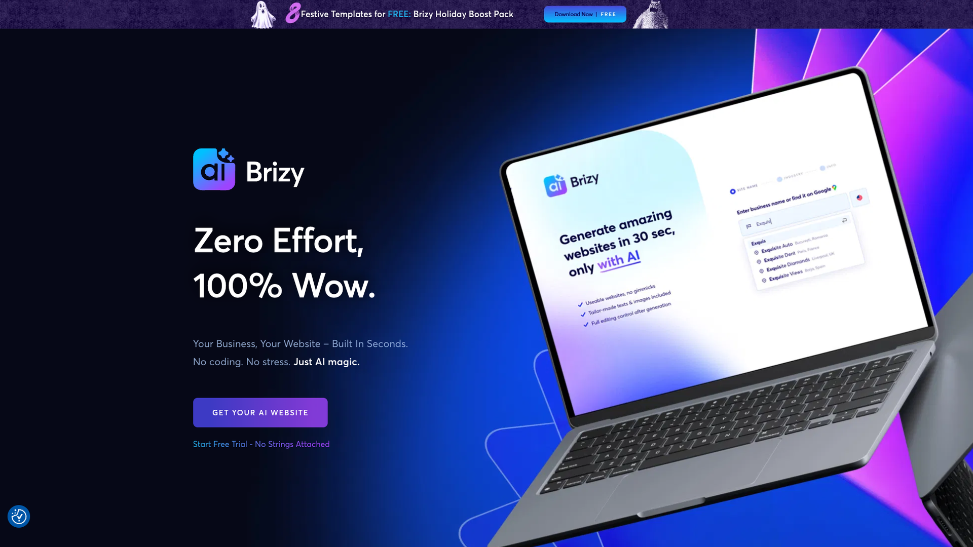 Brizy AI Website Builder screenshot