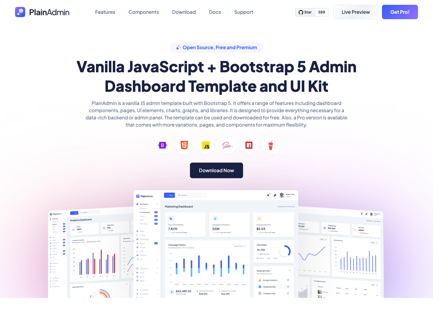 PlainAdmin screenshot