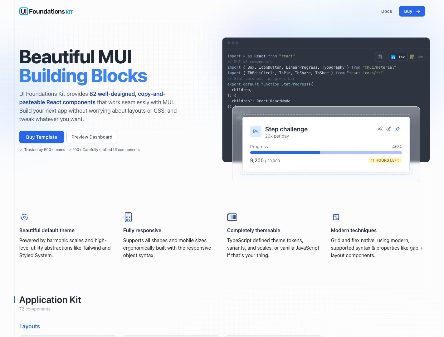 UI Foundations Kit screenshot