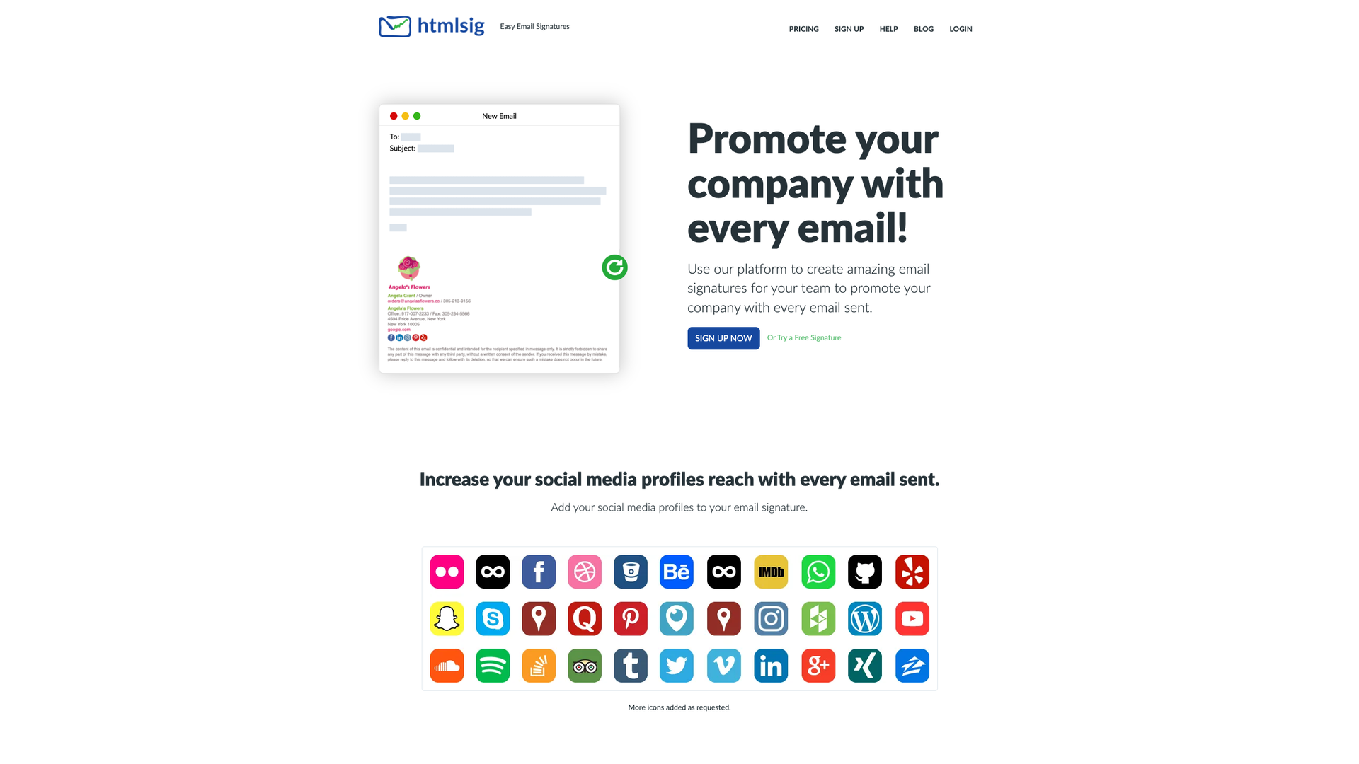 HTMLSig Email Signature Generator screenshot