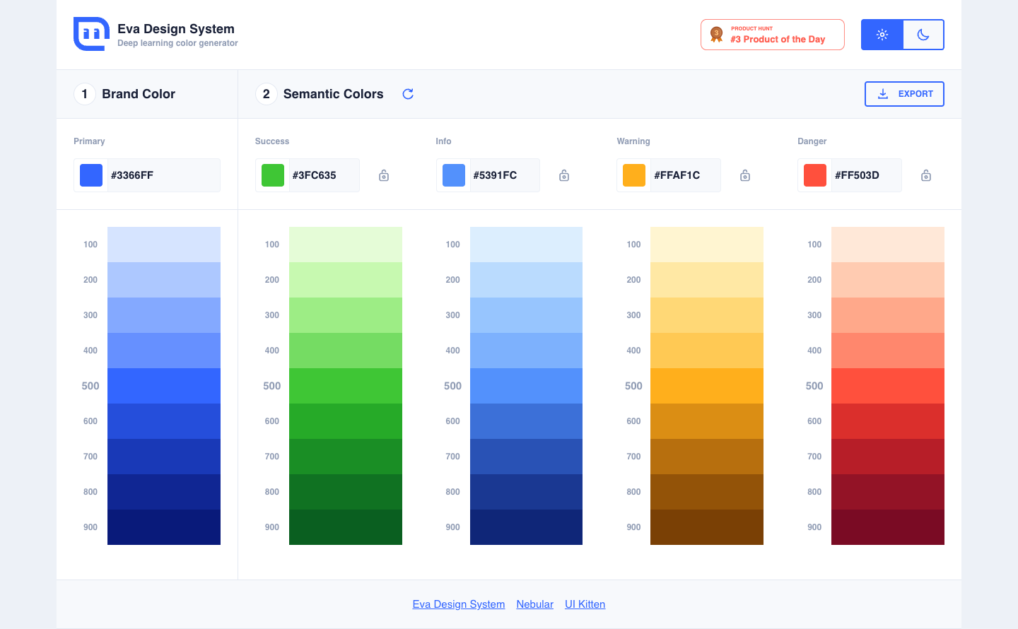 Eva Color Generator screenshot