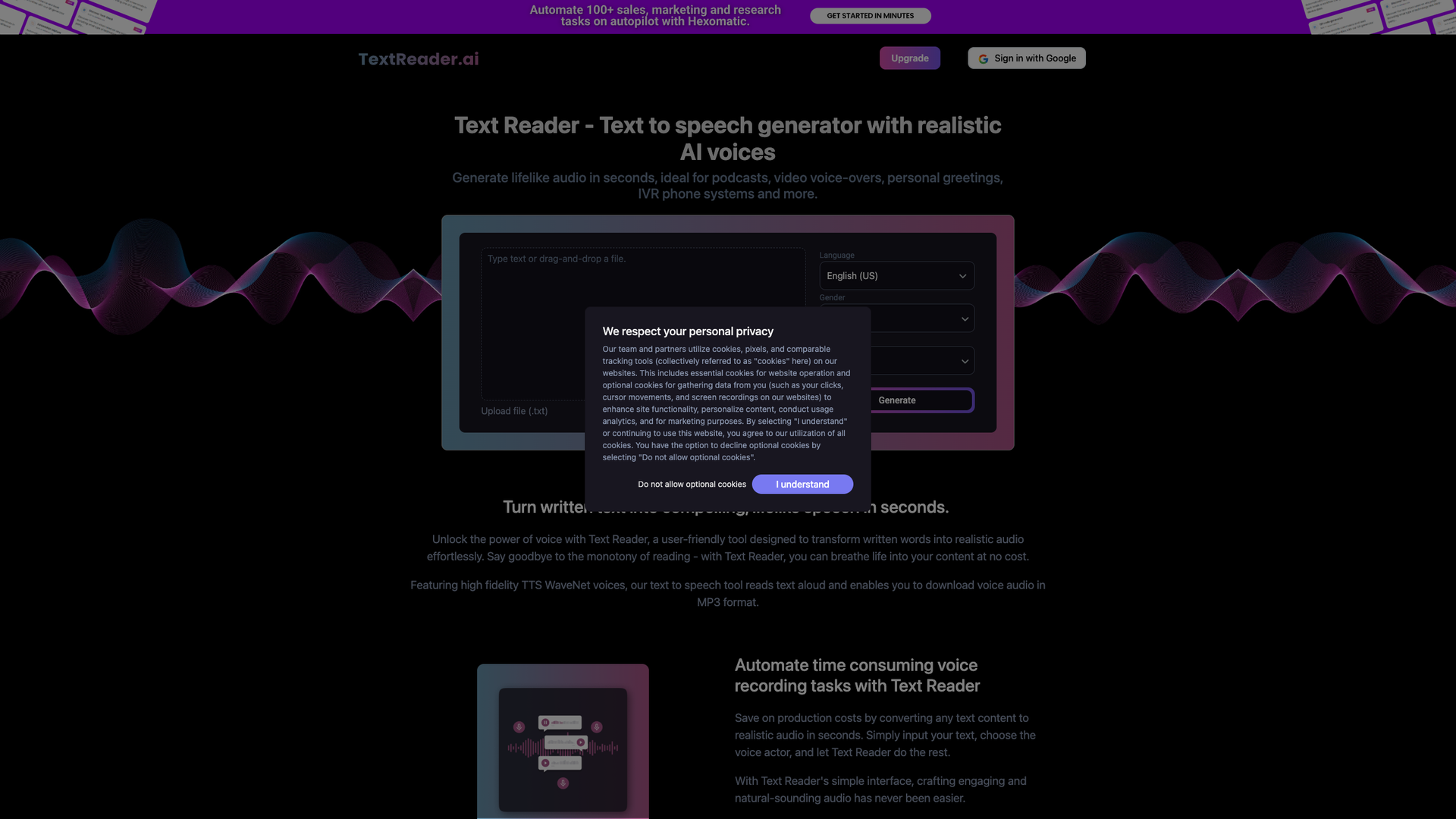 Text Reader screenshot