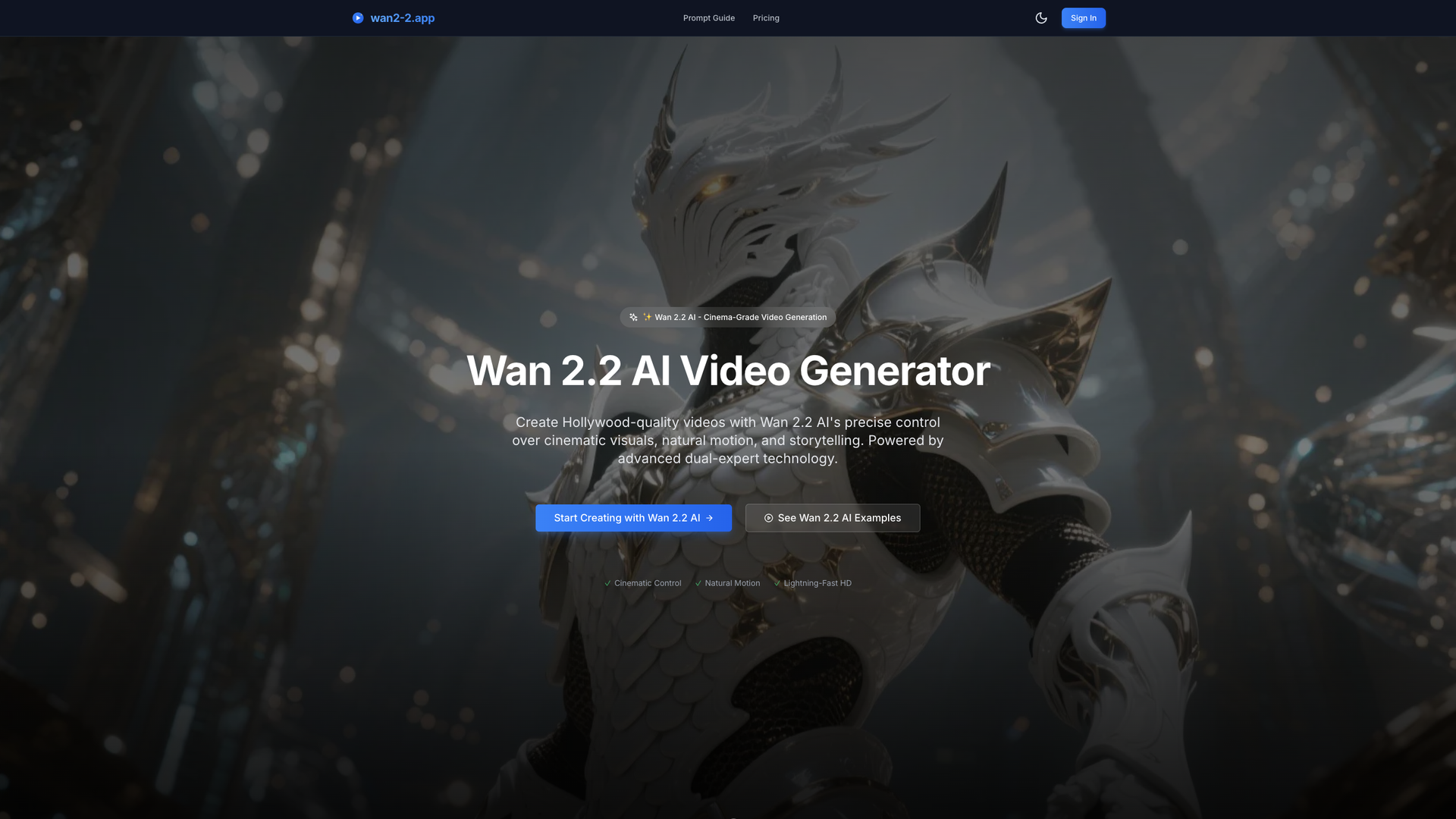 Wan 2.2 AI Video Generator screenshot