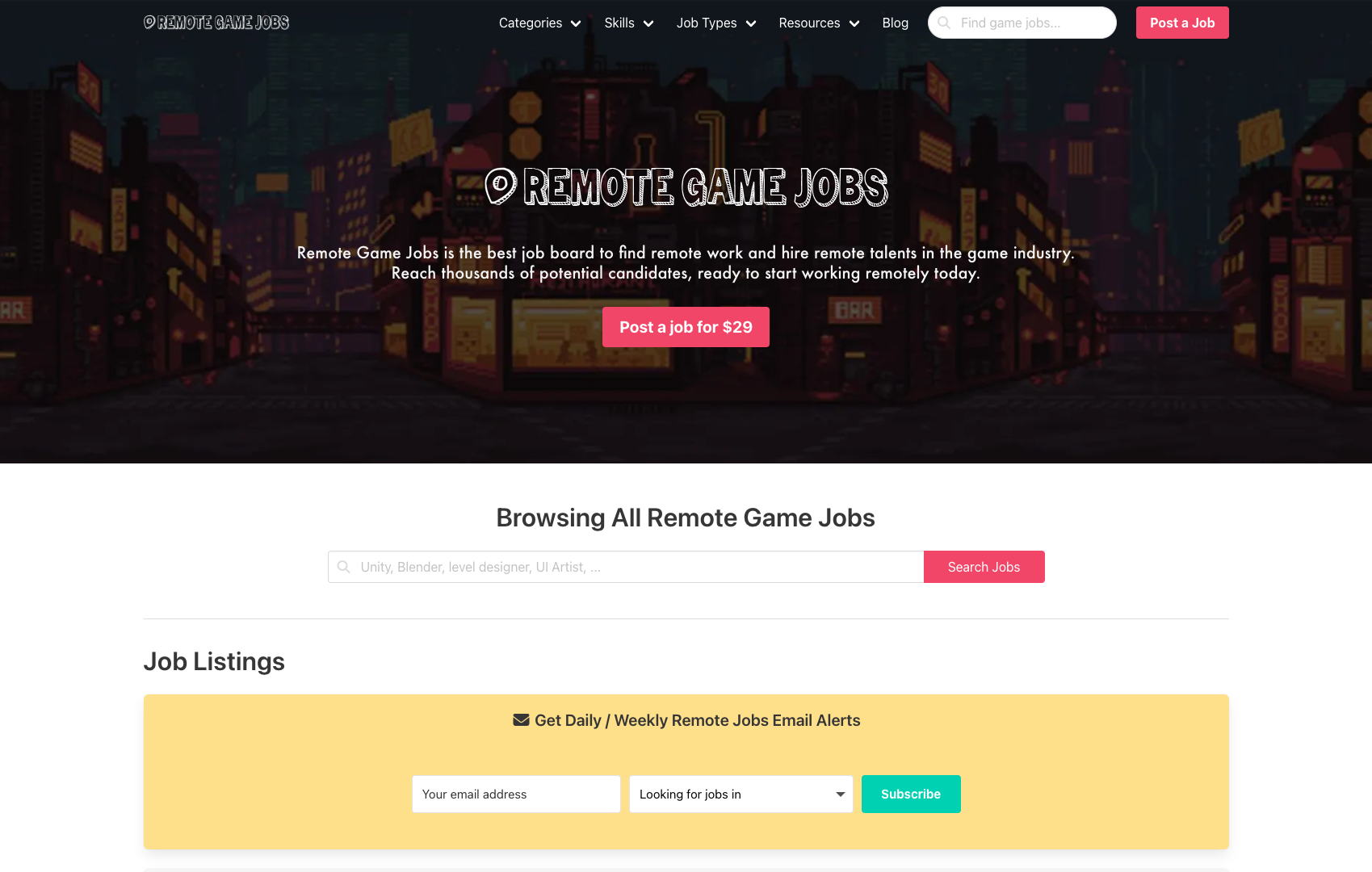 Remote Game Jobs screenshot