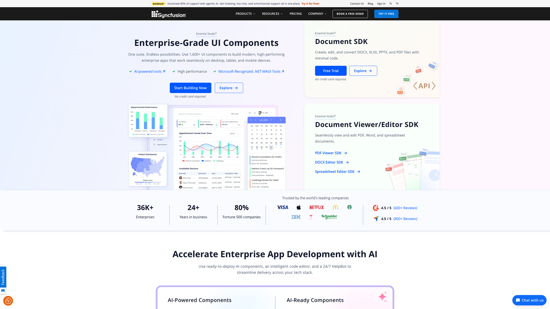 Syncfusion UI & Document SDKs screenshot