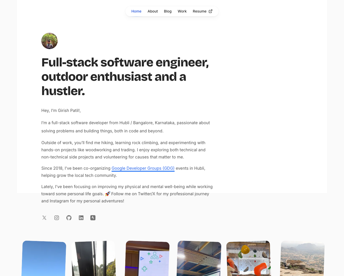 Girish Patil Portfolio screenshot