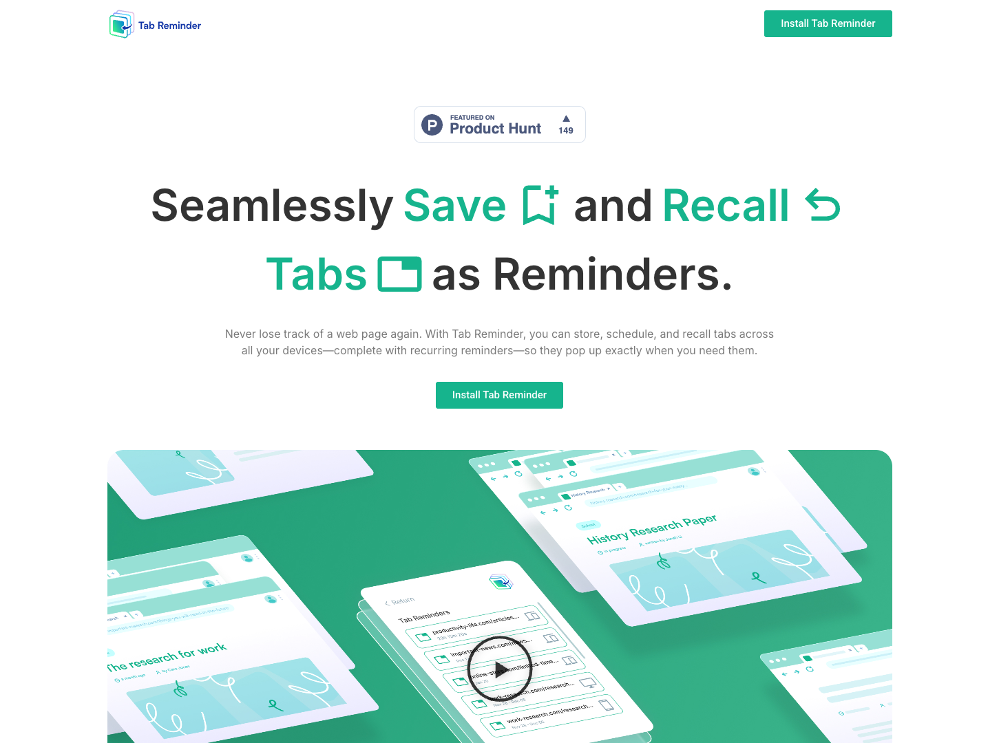 Tab Reminder screenshot