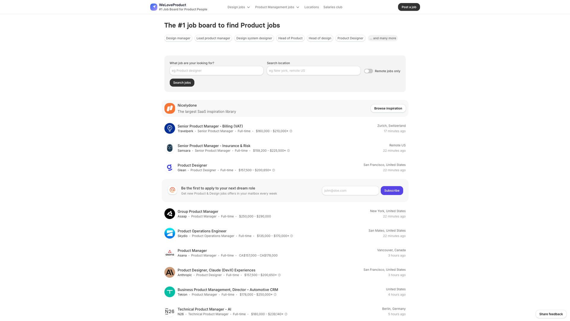 Product & Design Jobs screenshot