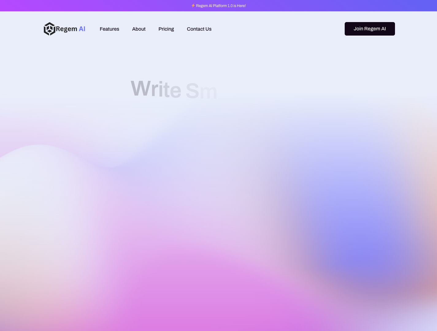 Regem AI Platform screenshot