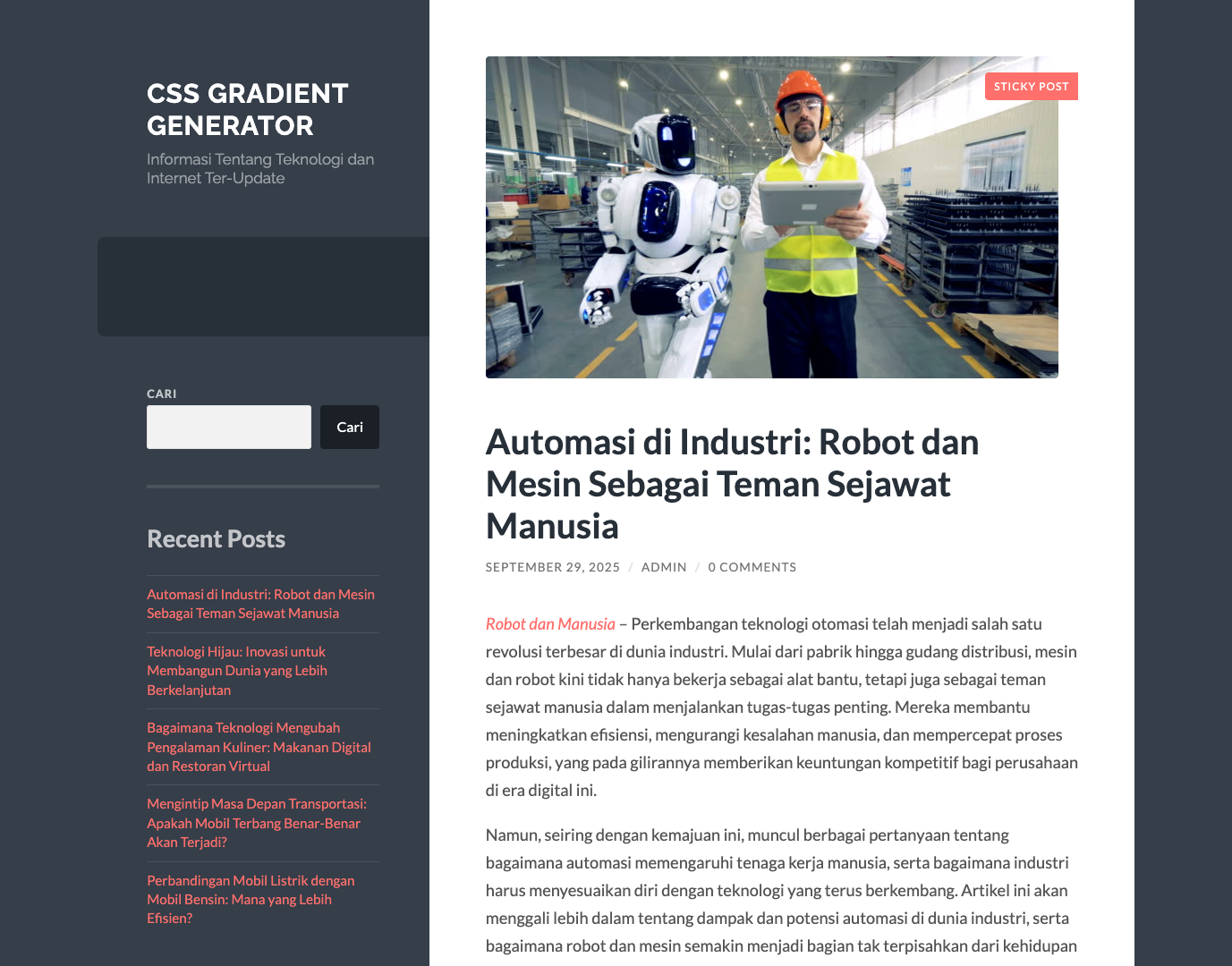 CSS Gradient Generator screenshot