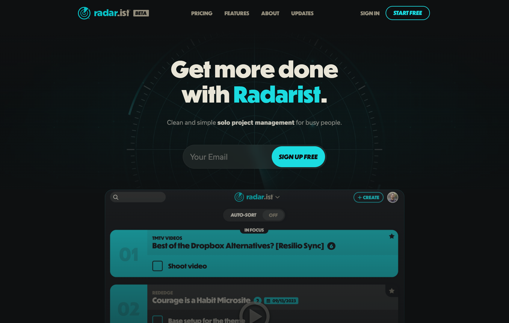 Radarist screenshot