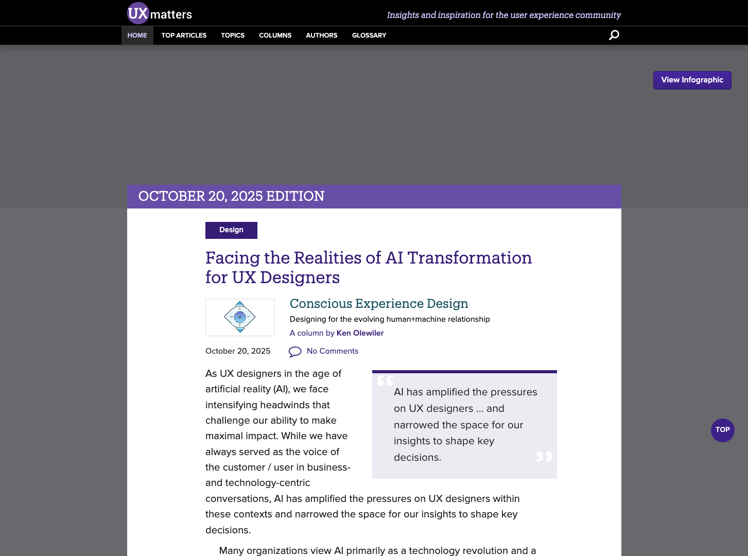 UXmatters screenshot