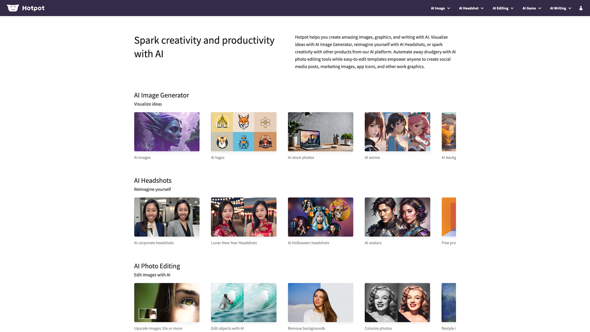 Hotpot.ai screenshot