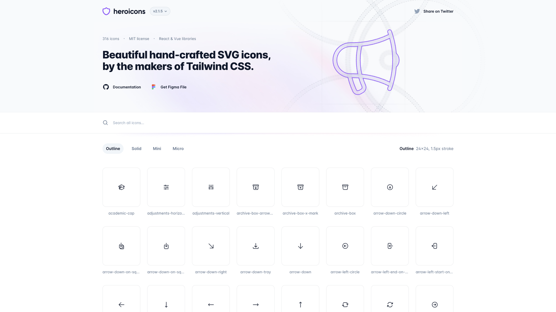 Heroicons screenshot