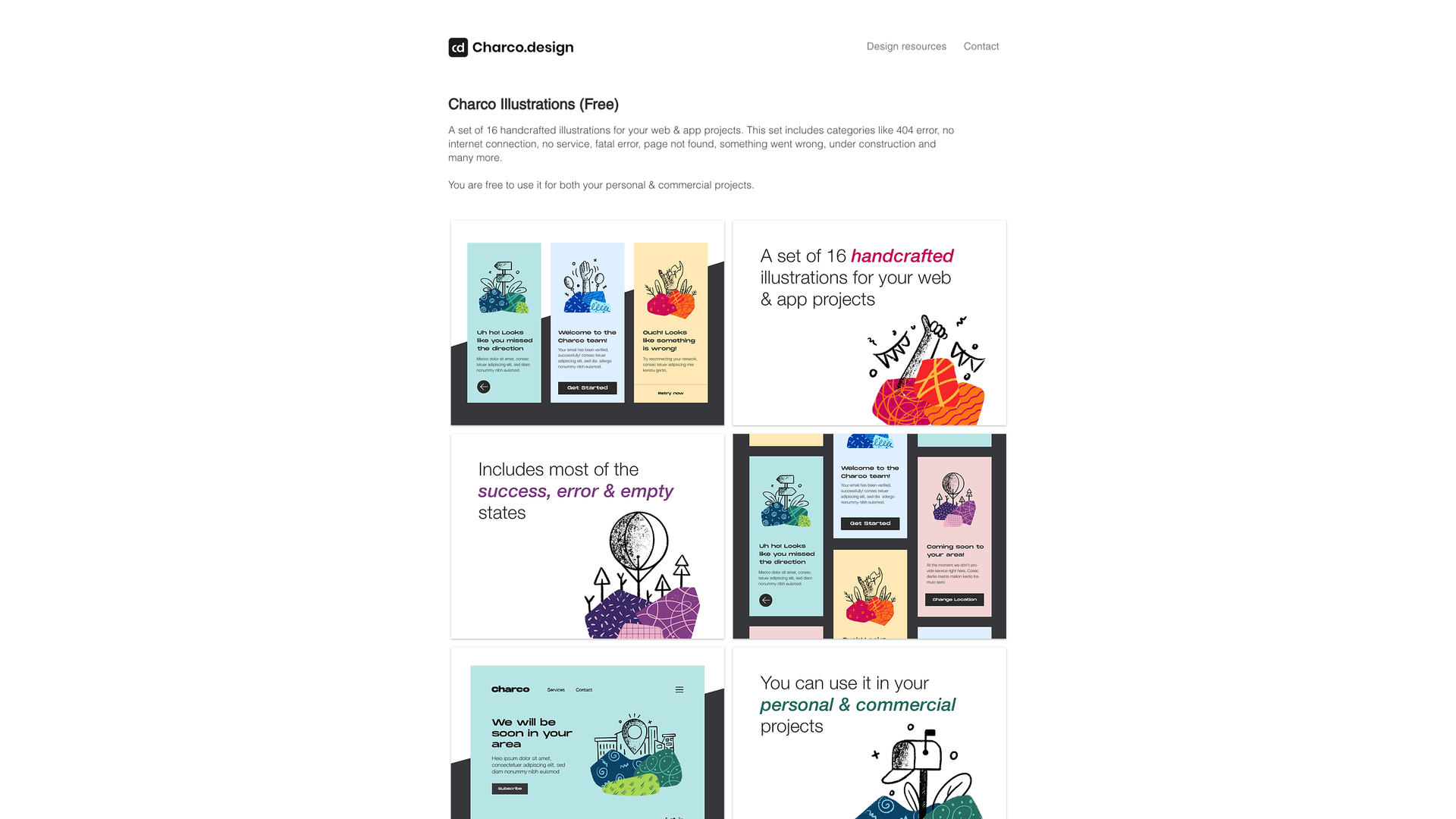 Charco Illustrations screenshot