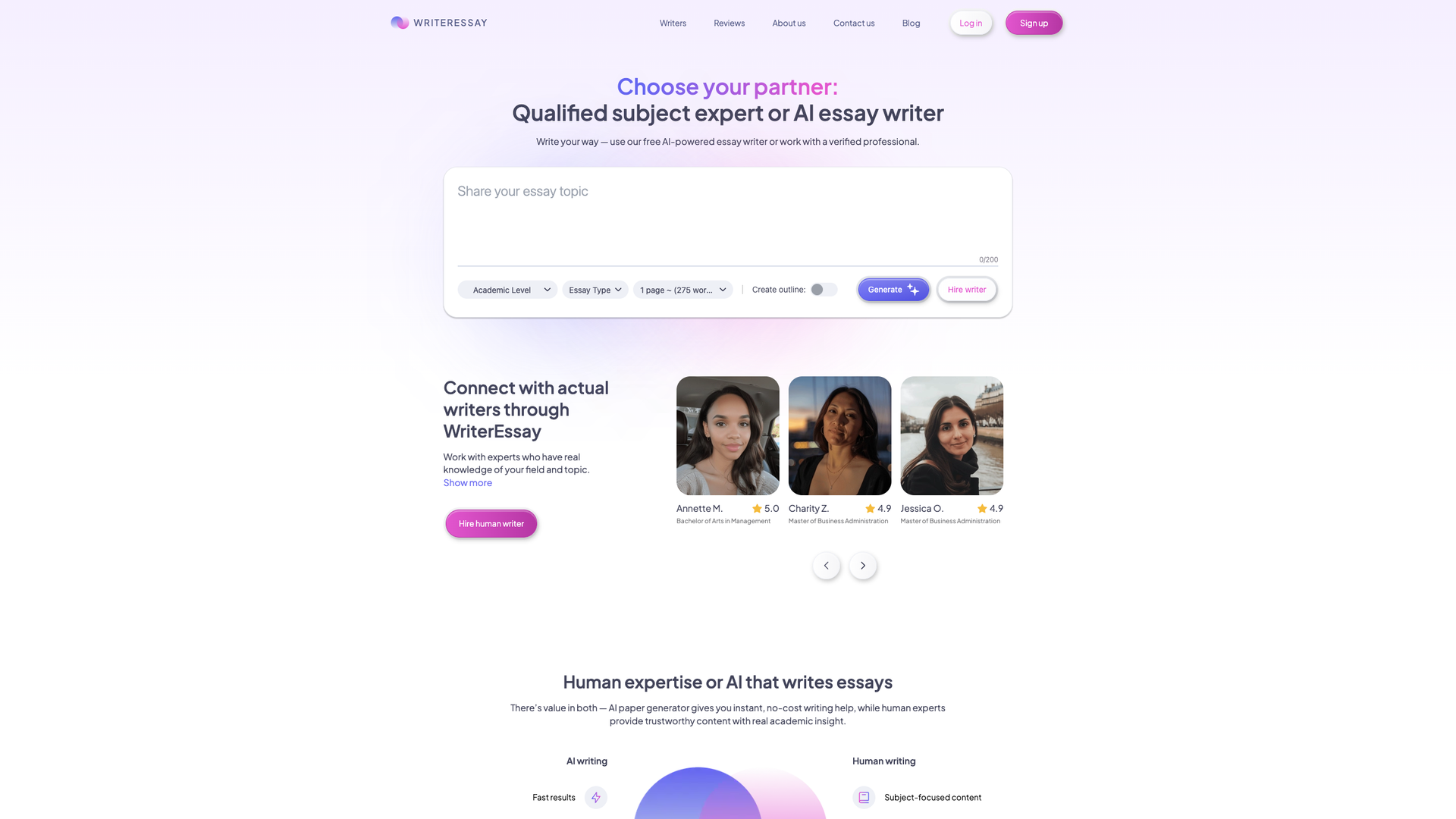 WriterEssay screenshot