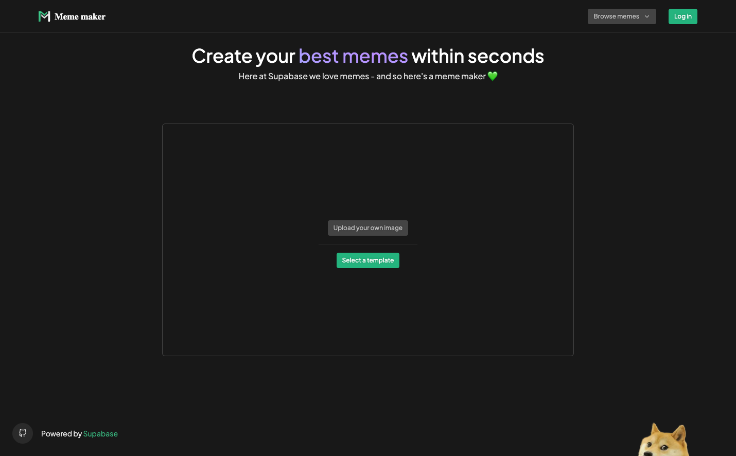 Supabase Meme Maker screenshot