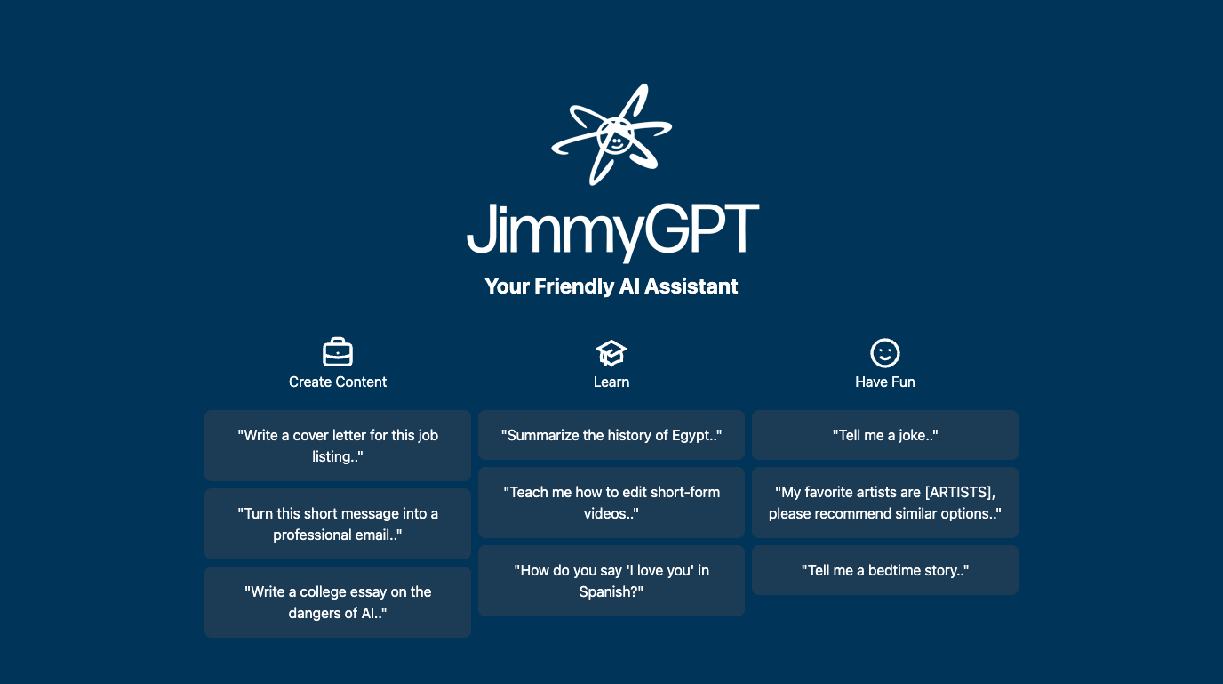 JimmyGPT screenshot