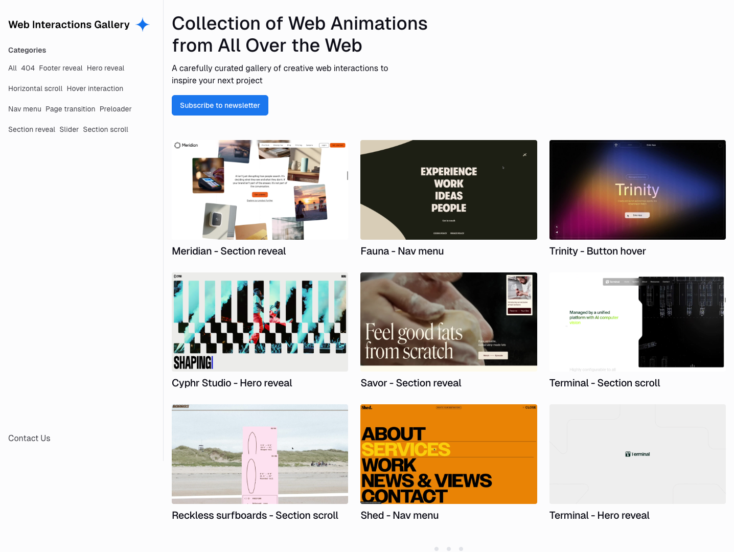 Web Animations & UI Interactions Gallery screenshot