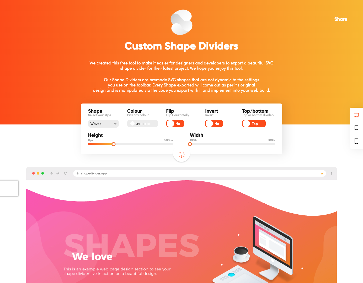 Shape Divider App screenshot
