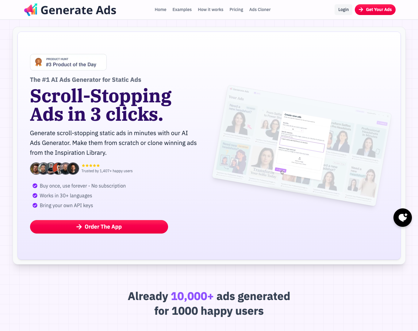 Generate Ads AI screenshot