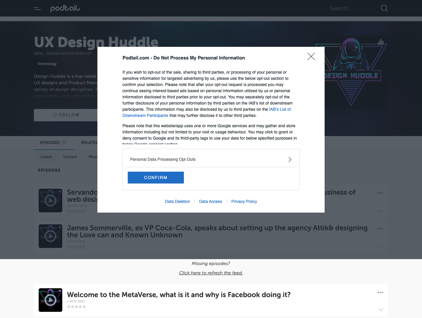 UX Design Huddle screenshot