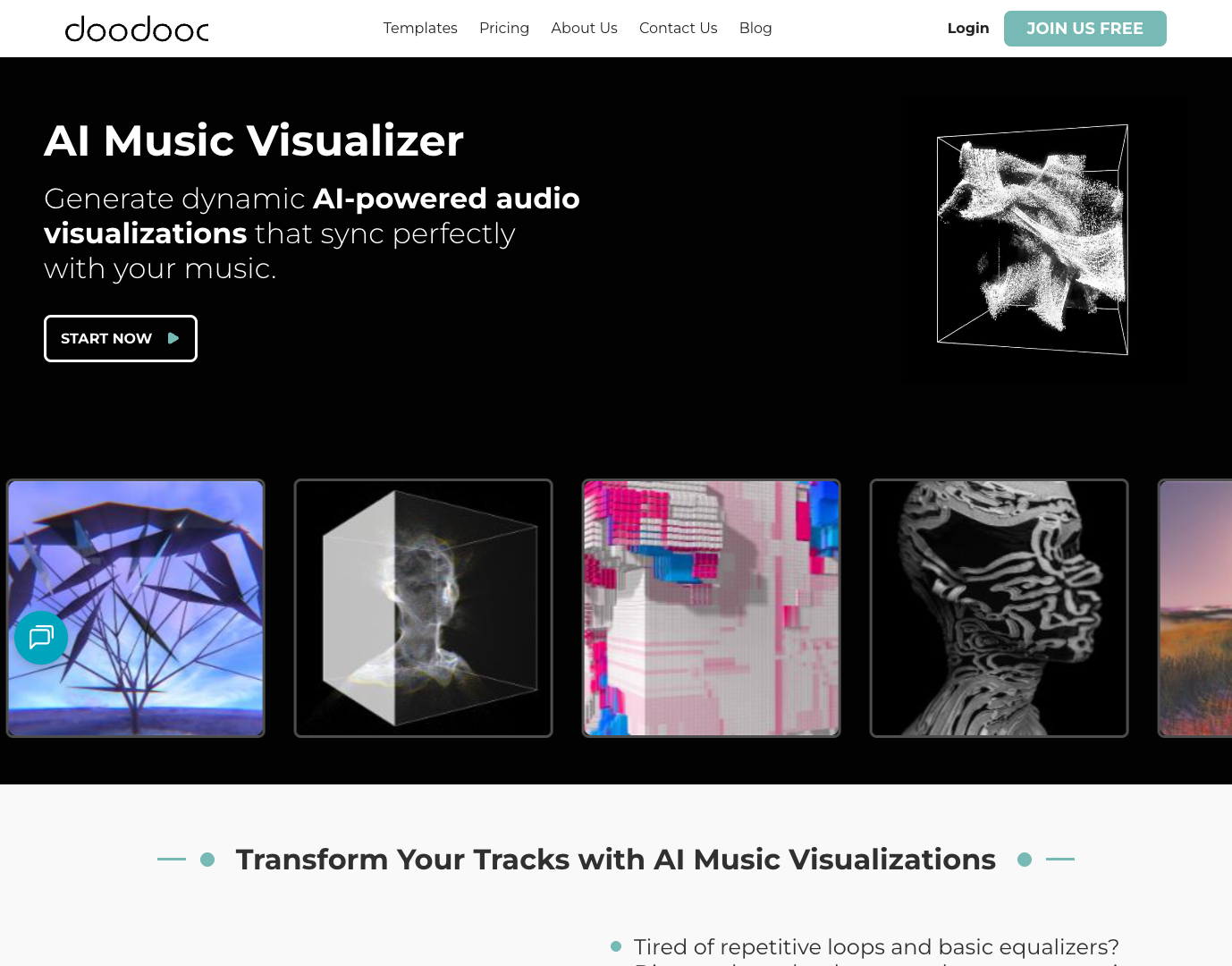doodooC AI Music Visualizer screenshot