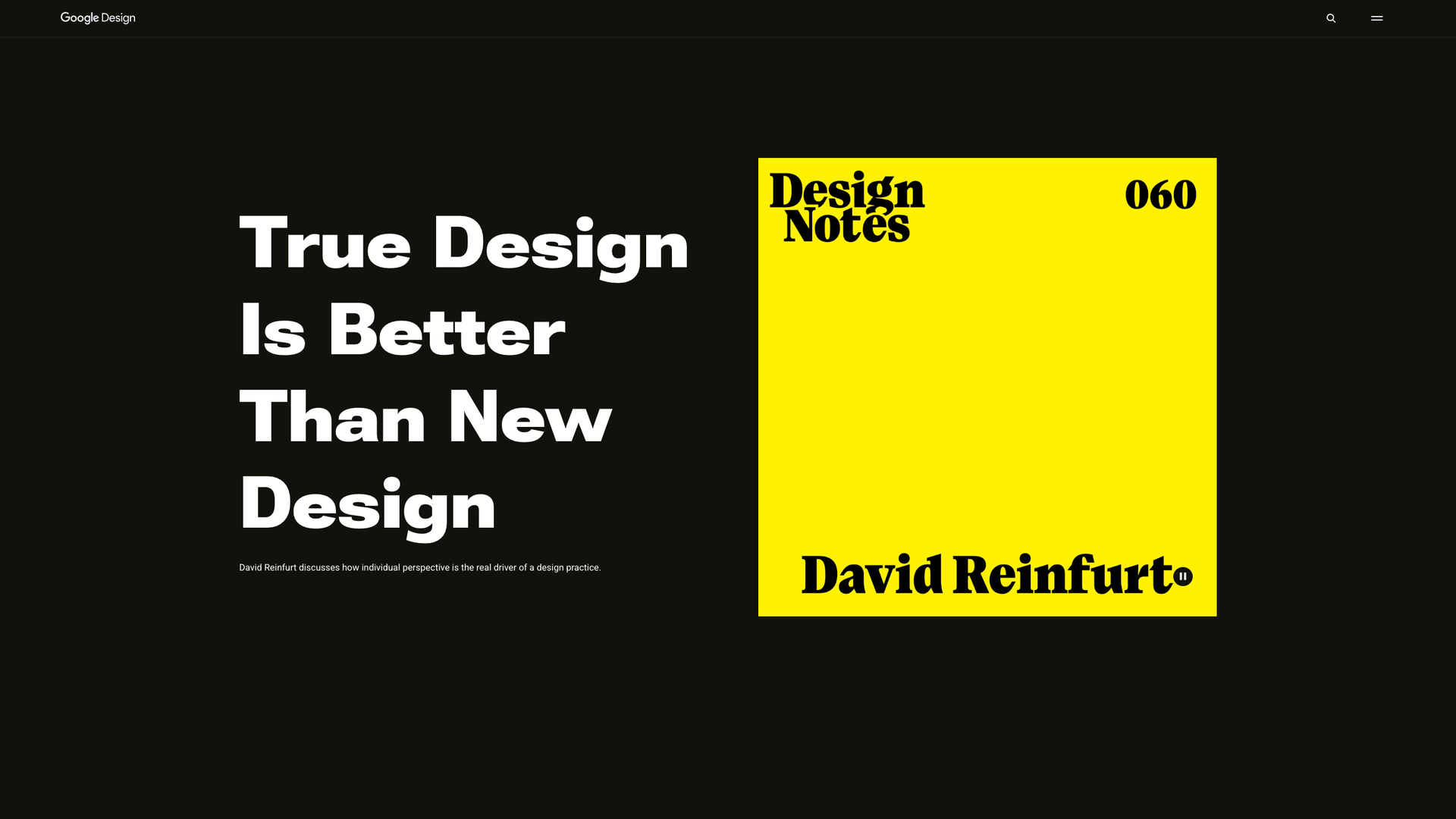 Google Design screenshot