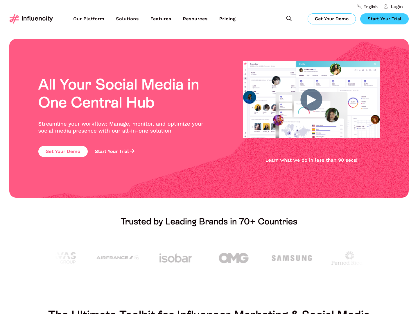 Influencity screenshot