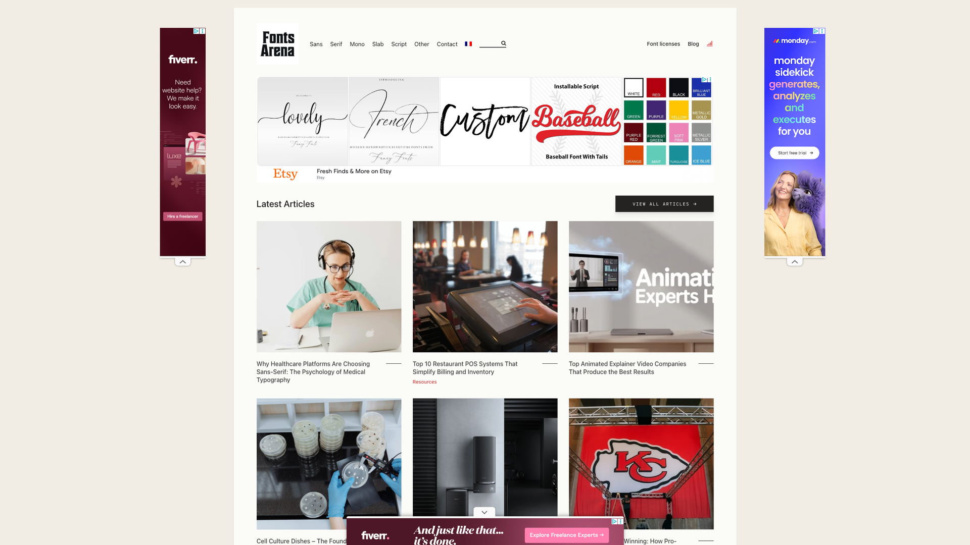 FontsArena screenshot