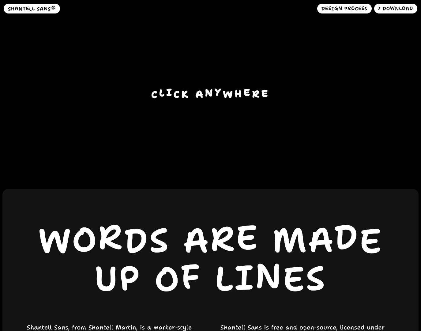 Shantell Sans screenshot