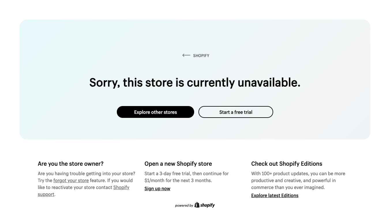 Shopify screenshot