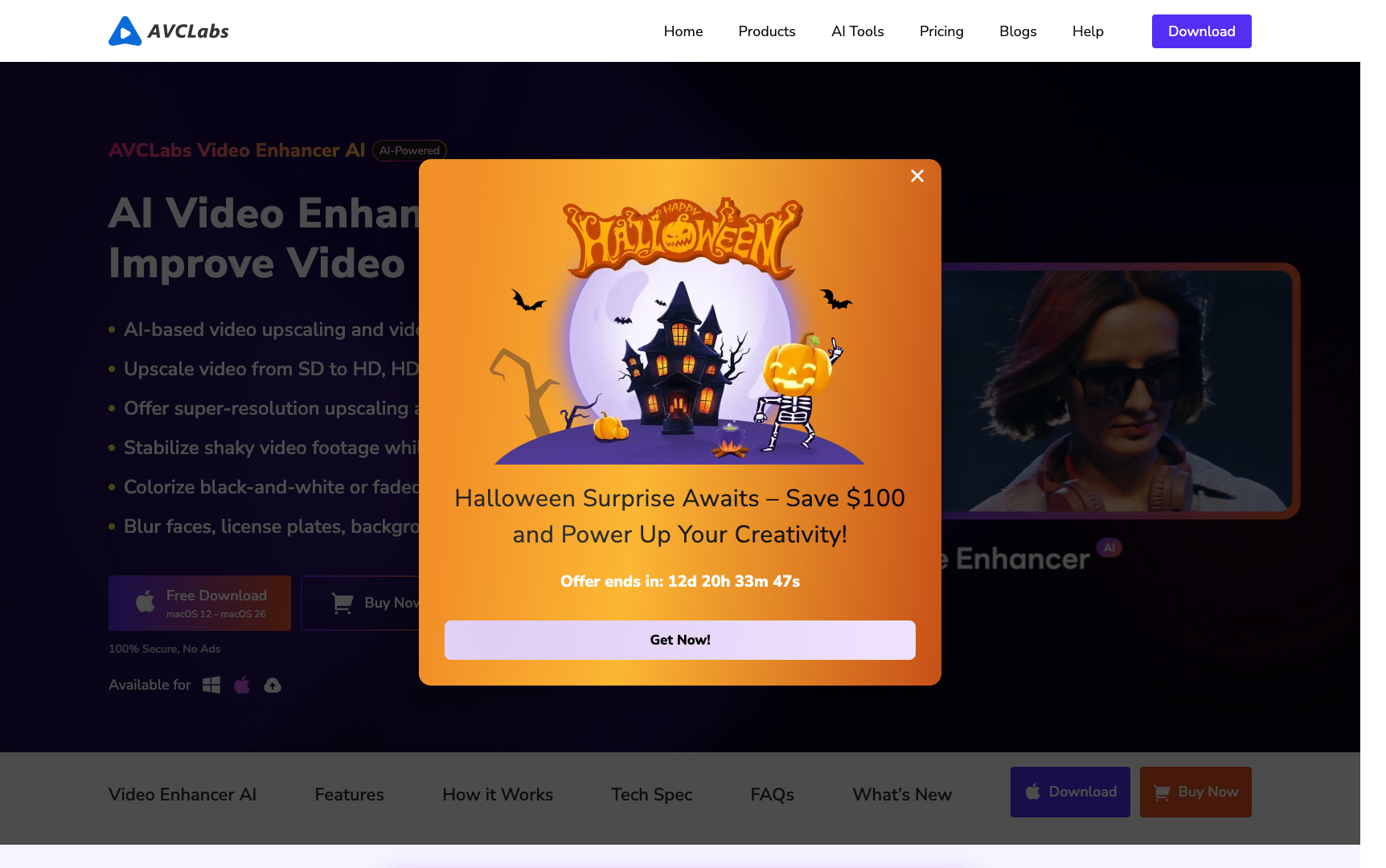 AVCLabs Video Enhancer AI screenshot