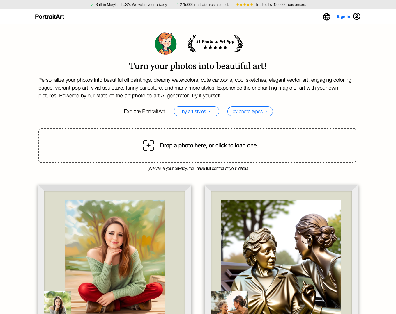 PortraitArt screenshot