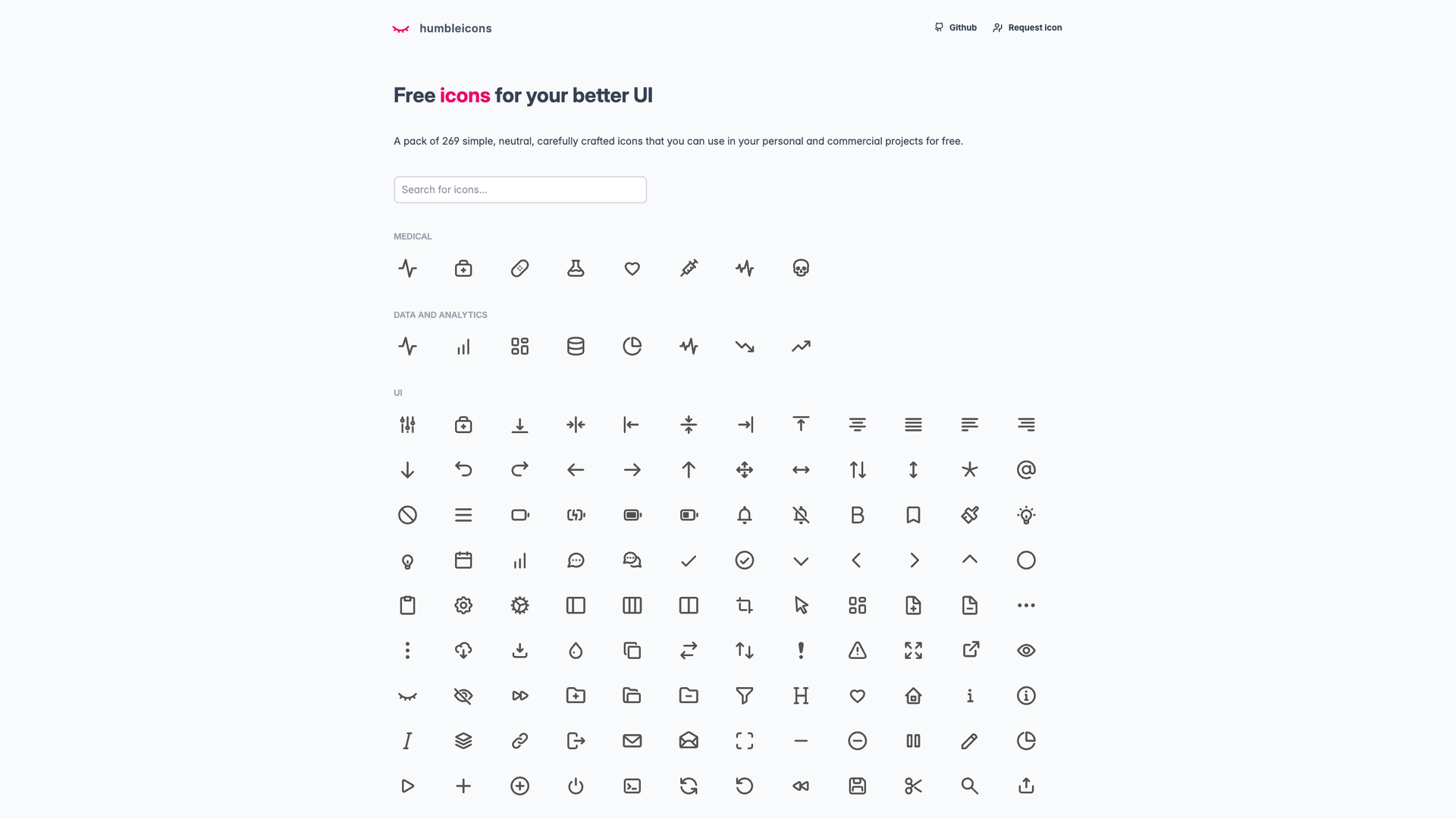 Humbleicons screenshot