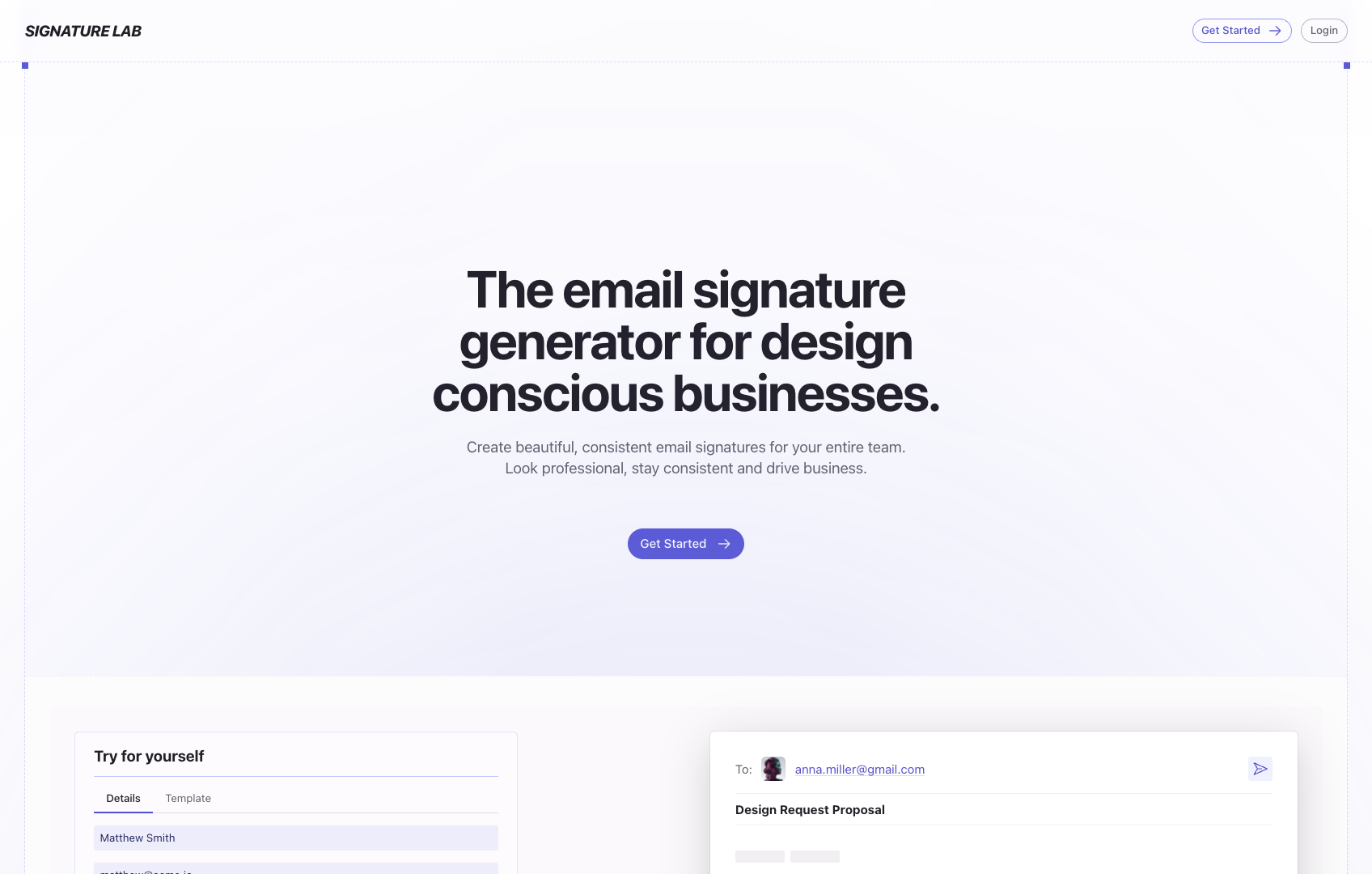 Signature Lab screenshot