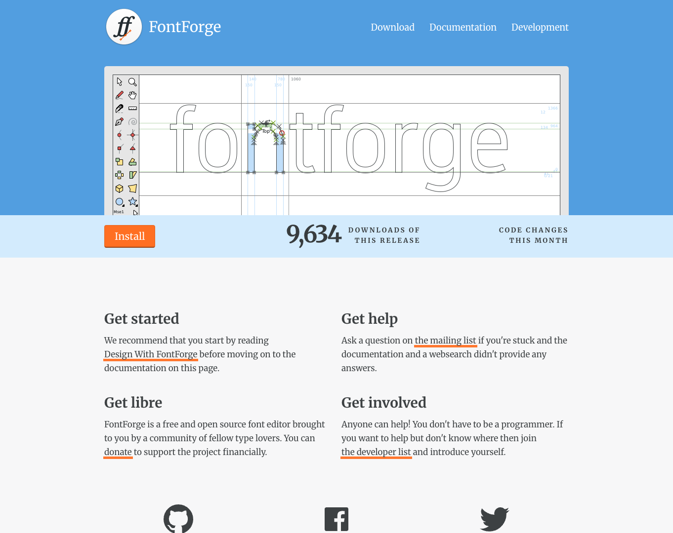FontForge screenshot