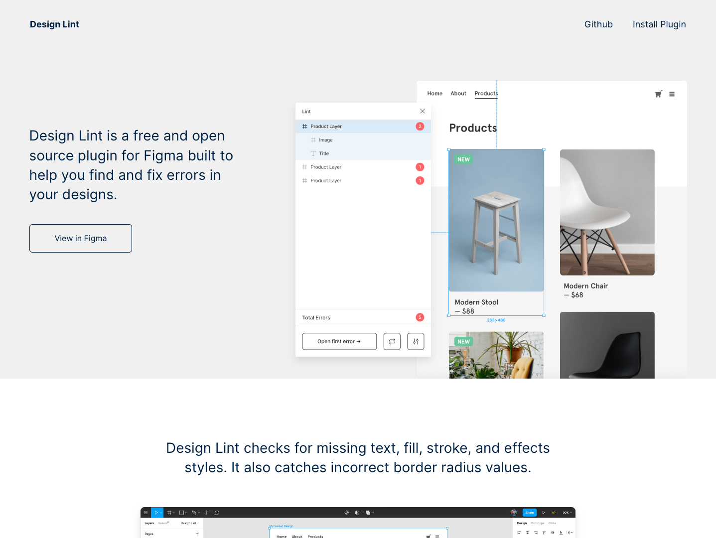 Design Lint screenshot