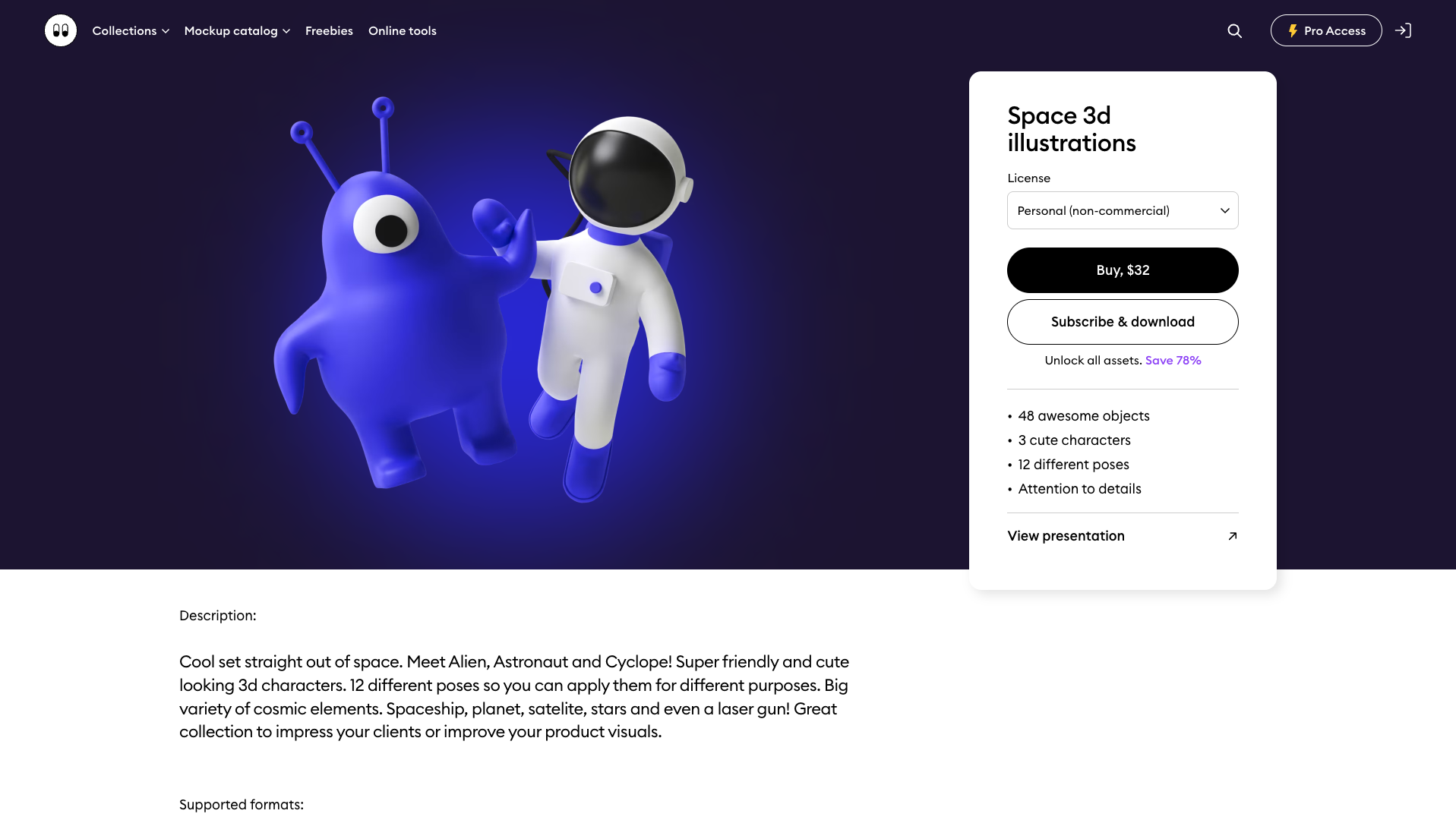 Space 3D Illustrations screenshot