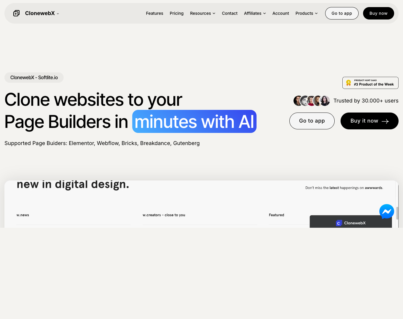 ClonewebX screenshot