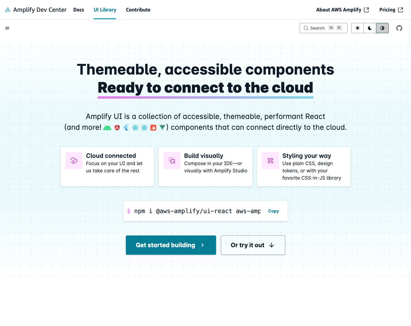 Amplify UI screenshot