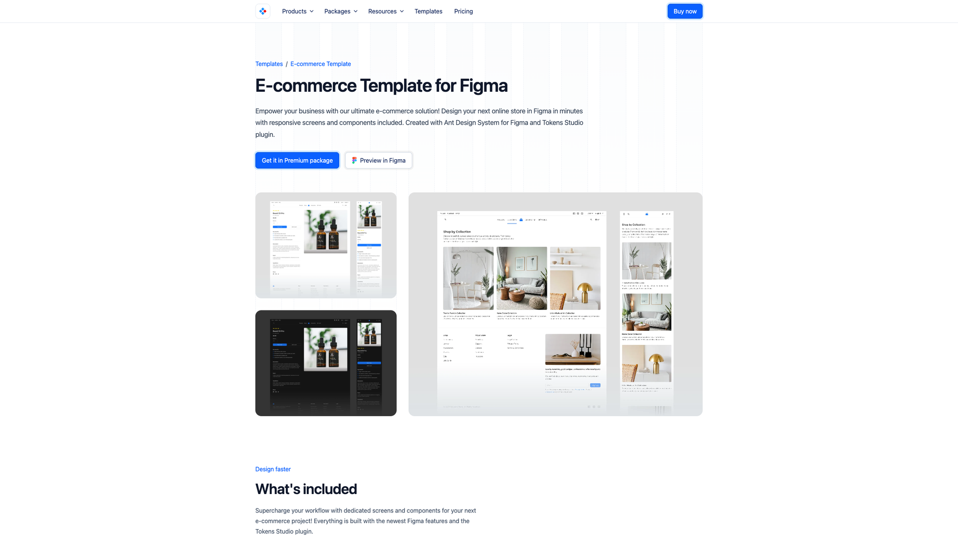 Ant Design E‑commerce Template for Figma screenshot