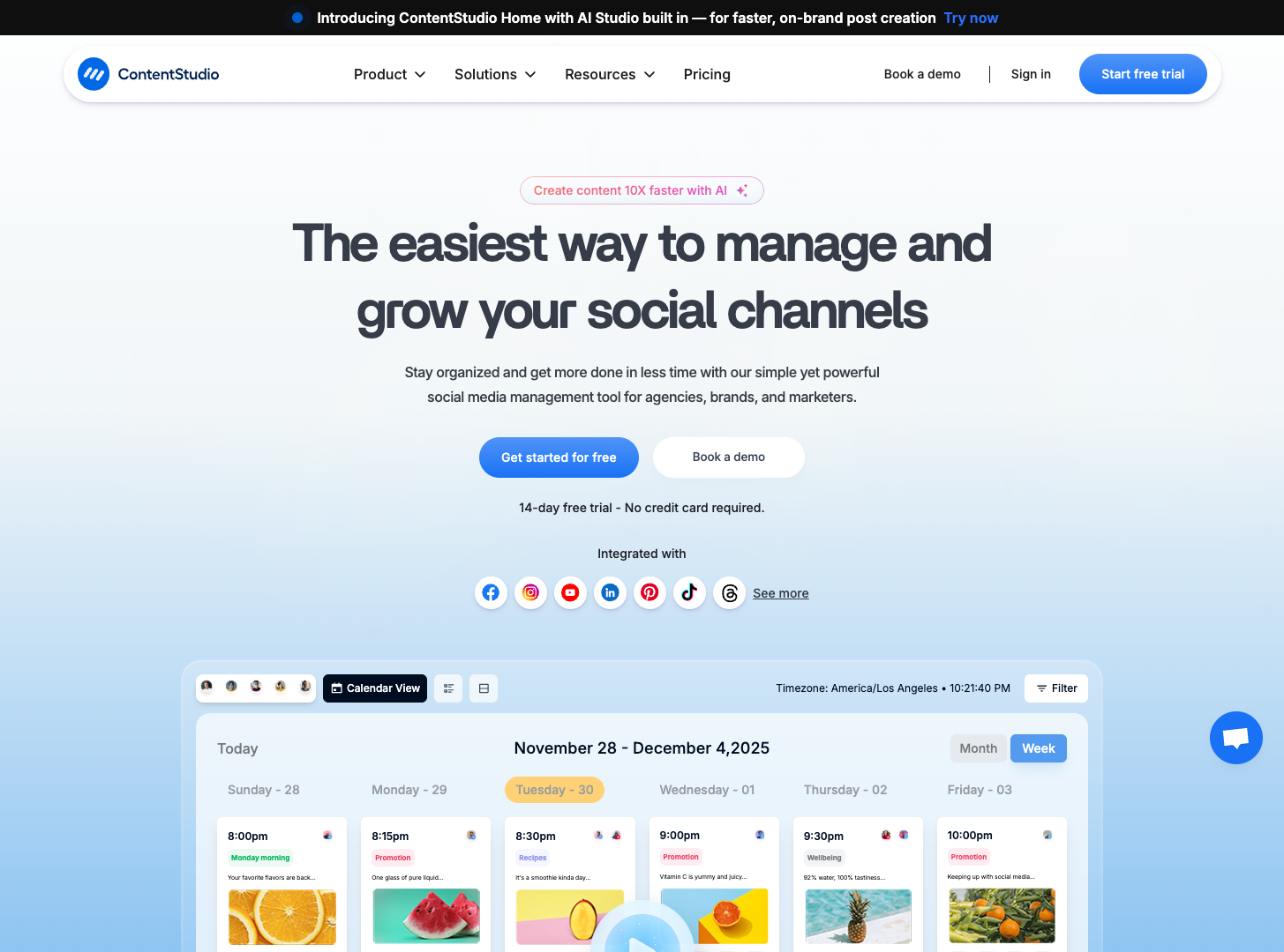 ContentStudio screenshot