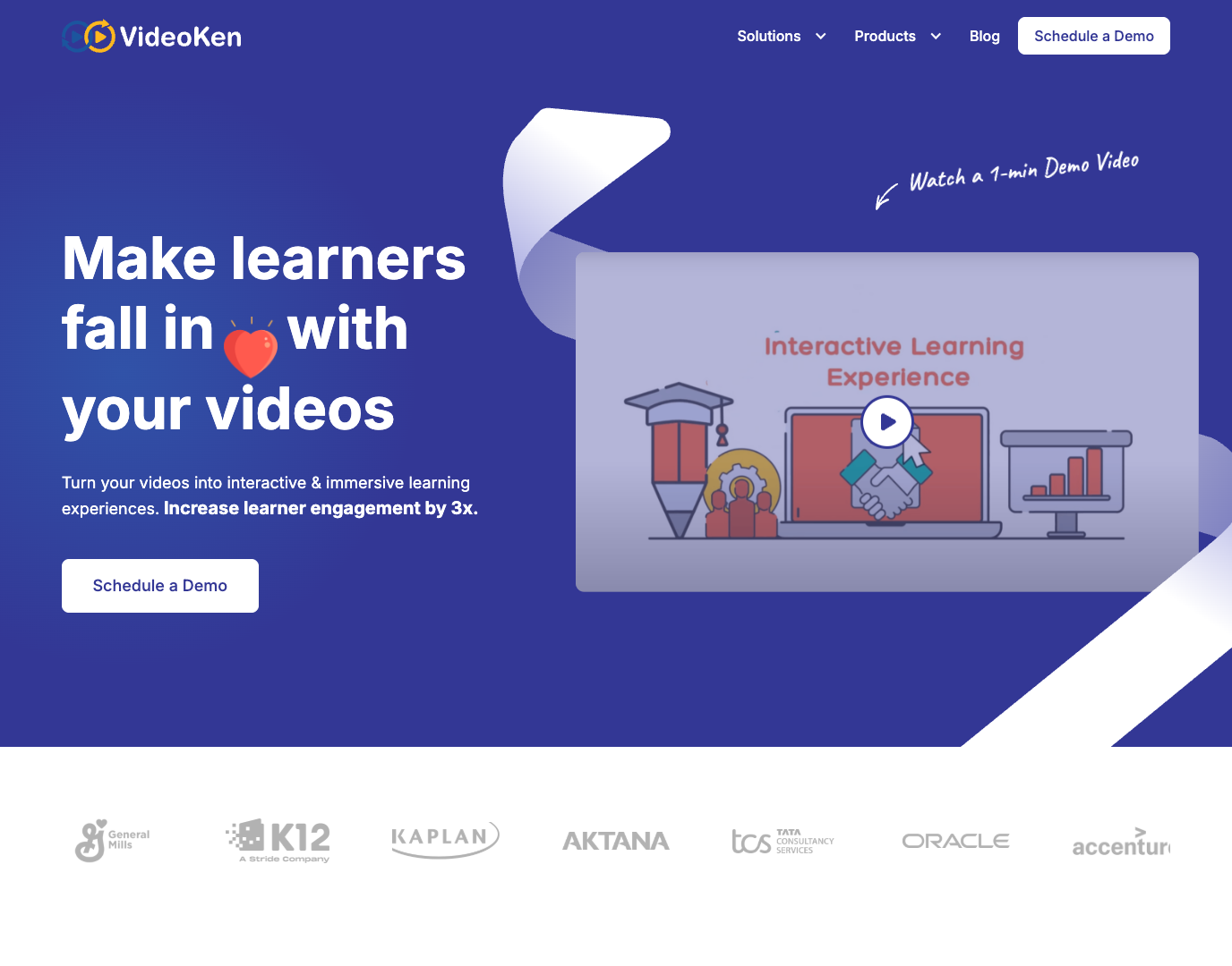 VideoKen Interactive Video Platform screenshot