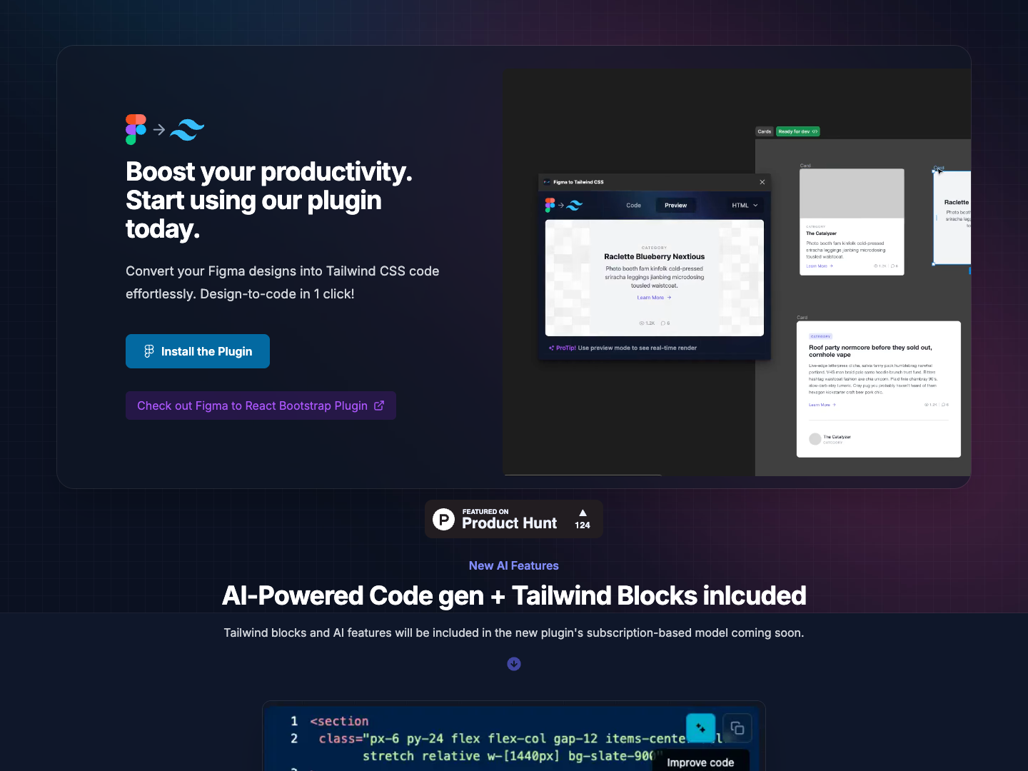 Figma to Tailwind CSS Plugin screenshot