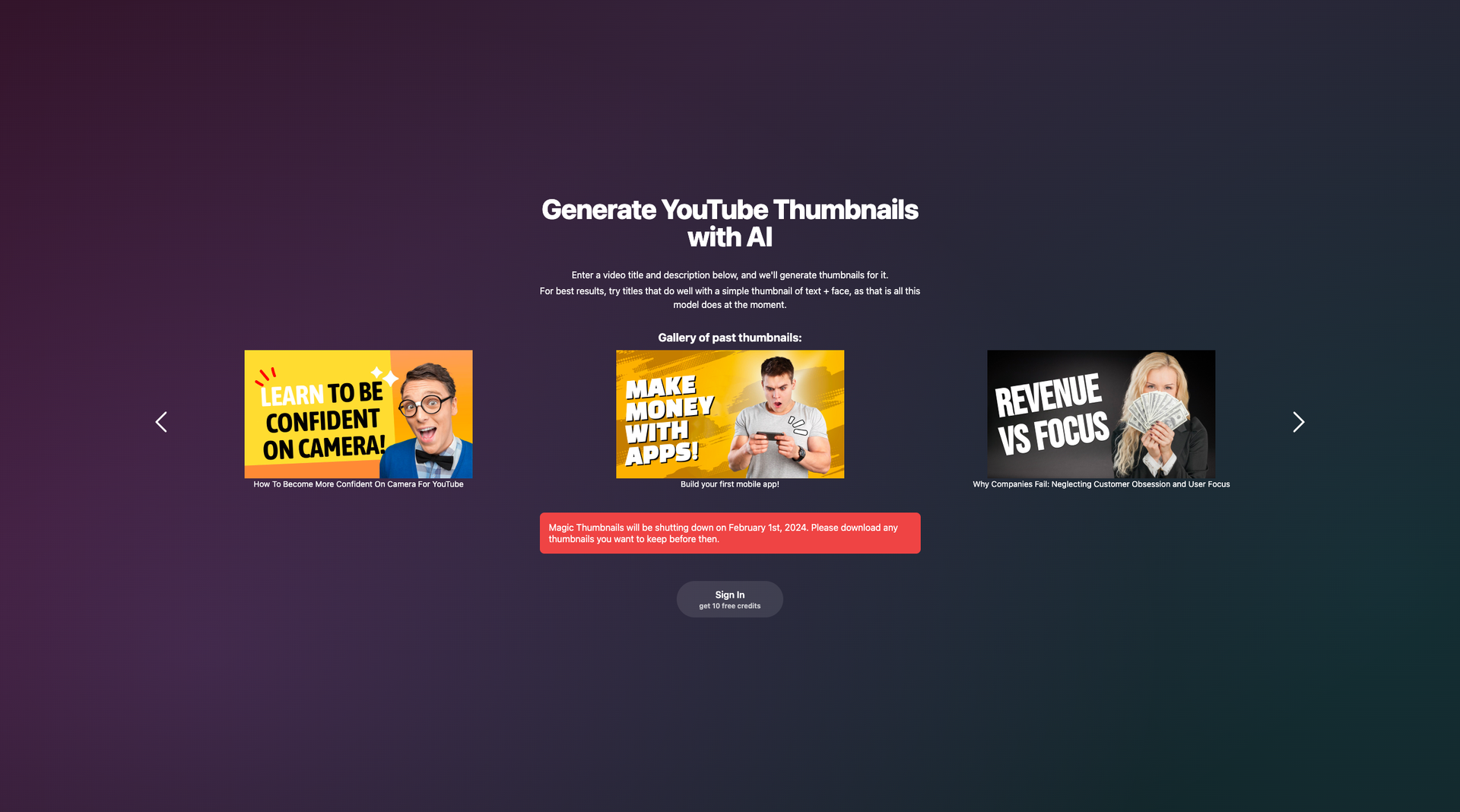 Magic Thumbnails screenshot