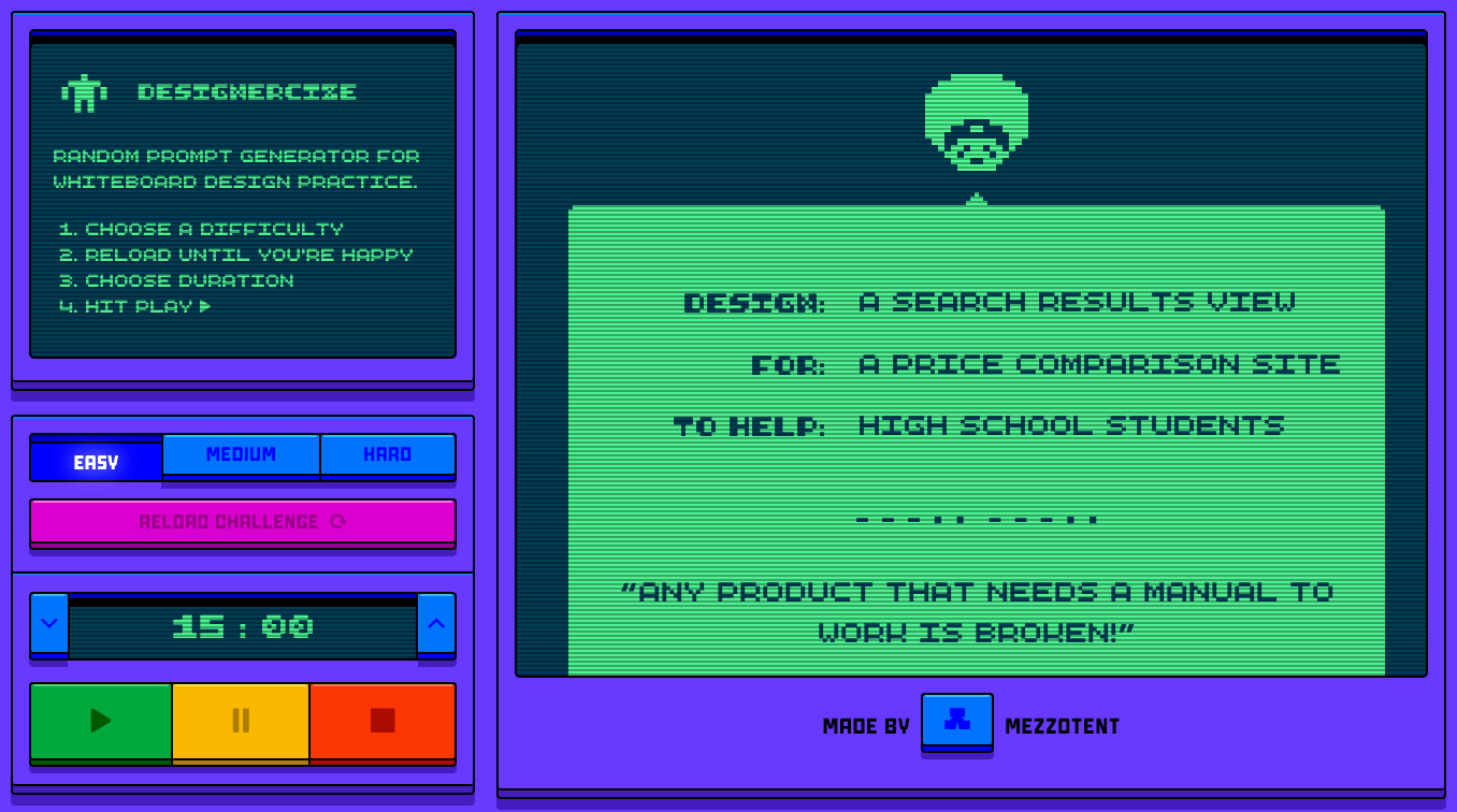 Designercize screenshot